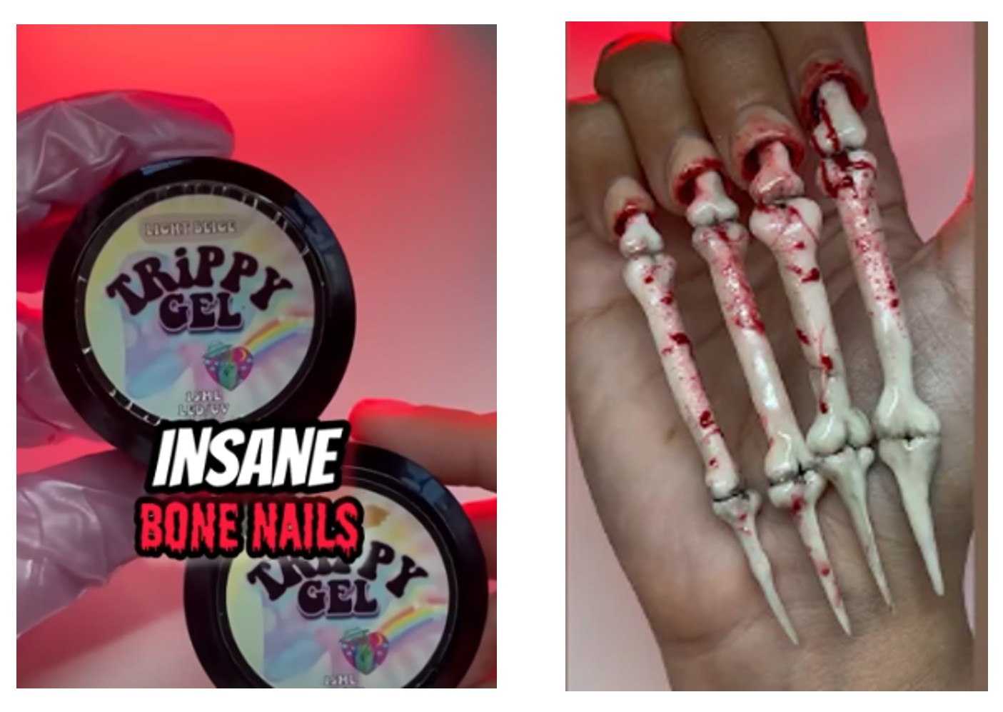 GLOWING Bone Nails for Halloween post thumbnail image