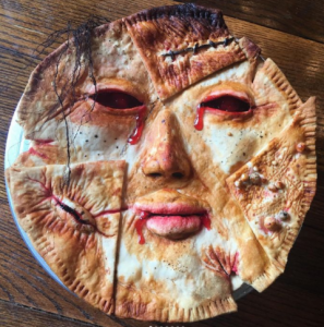 Halloween pie that looks like a face