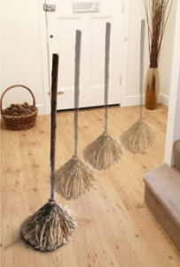 Moving broom Halloween prop