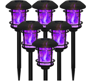 purple outdoor solar lights