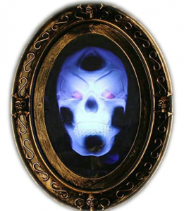 scary talking skull mirror