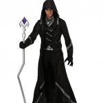 Handsome man wearing a warlock costume