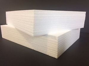 pieces of styrofoam are stacked together