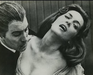 a vampire bites his beautiful victim