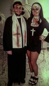 zombie priest and zombie nun Halloween costumes